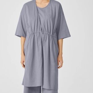 Eileen Fisher Organic Cotton Slub V neck Robe L/XL